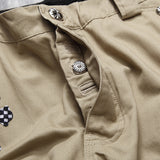 Chrome Hearts Pink & Checkered Cross Patch Carpenter Pants Tan