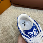 Louis Vuitton Trainer Blue Monogram Textile