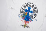 Chrome Hearts - Logo Cross Splash Color T-Shirt White