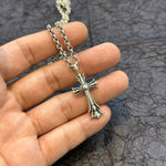 Chrome Hearts - Cross Tiny Pavé After Diamond Necklace