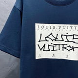 Louis Vuitton Signature Print T-shirt Navy