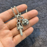 Chrome Hearts - Dagger and Cross Ball Pendant Necklace