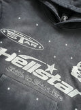 Hellstar Vintage washed Stars Hoodie Black