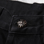 Chrome Hearts Red and Leopard Cross Patch Jeans