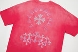 Chrome Hearts - Horseshoe Logo Multi Cross T-Shirt Pink