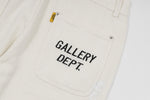 Gallery Dept GD Logo Cargo Flared Pants White