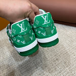 Louis Vuitton Trainer Green Monogram Textile