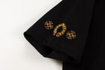 Chrome Hearts - Plus Cross Shield Logo Yellow T Shirt Black