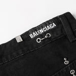 Balenciaga PIERCED BAGGY PANTS IN BLACK