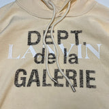 Gallery Dept. x Lanvin Logo Washed Cotton Relaxed Hoodie Breige