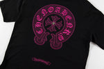 Chrome Hearts - Horseshoe Pink Cross Fleur Pin T-shirt Black