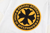 Chrome Hearts - Plus Cross Shield Logo Yellow T Shirt White