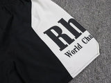 Rhude Panel Logo Shorts Black/White/Multi