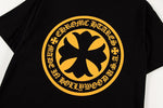 Chrome Hearts - Plus Cross Shield Logo Yellow T Shirt Black