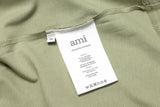 AMI Paris logo-patch Cotton T-shirt Olive