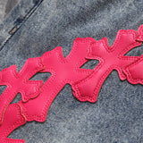 Chrome Hearts x Gallery Dept. Pink Cross Flare Patch Denim Jeans