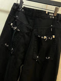 Balenciaga PIERCED BAGGY PANTS IN BLACK