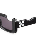 Off-White Cady Acetate 142mm Rectangular Sunglasses White / Transparent