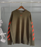 Off-White Diag Arrows Knit Sweater Black Light Grey / White