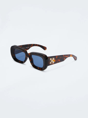 Off-White Carrara 50MM Oval Sunglasses Havana Blue