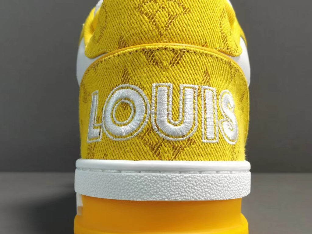 FitminShops, Louis Vuitton Trainer Monogram Denim Yellow