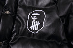 BAPE Puff Leather Jacket Black