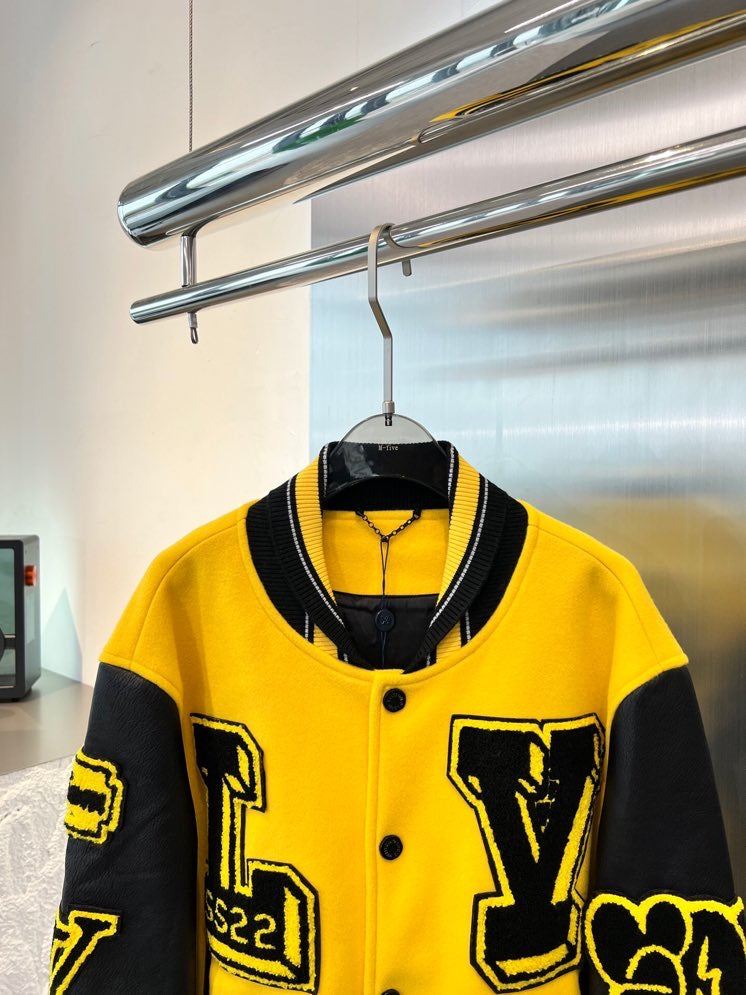 Louis Vuitton Monogram Yellow Curves Bomber Jacket - Tagotee