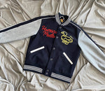 Human Made Duck Navy Blue and Gray Varsity Jacket