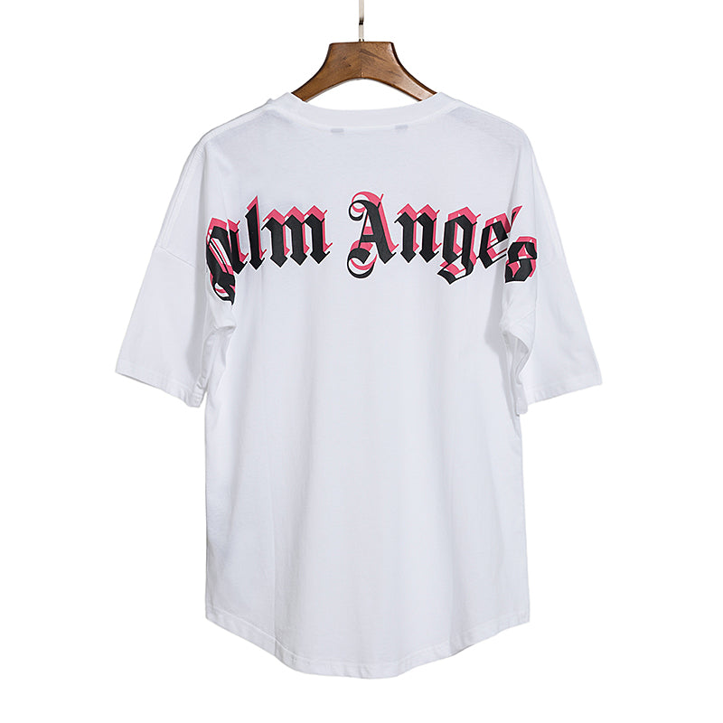 Doubled Logo Over Tee in black - Palm Angels® Official