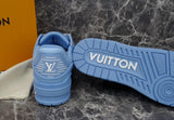 Louis Vuitton Trainer Blue Embossed Monogram