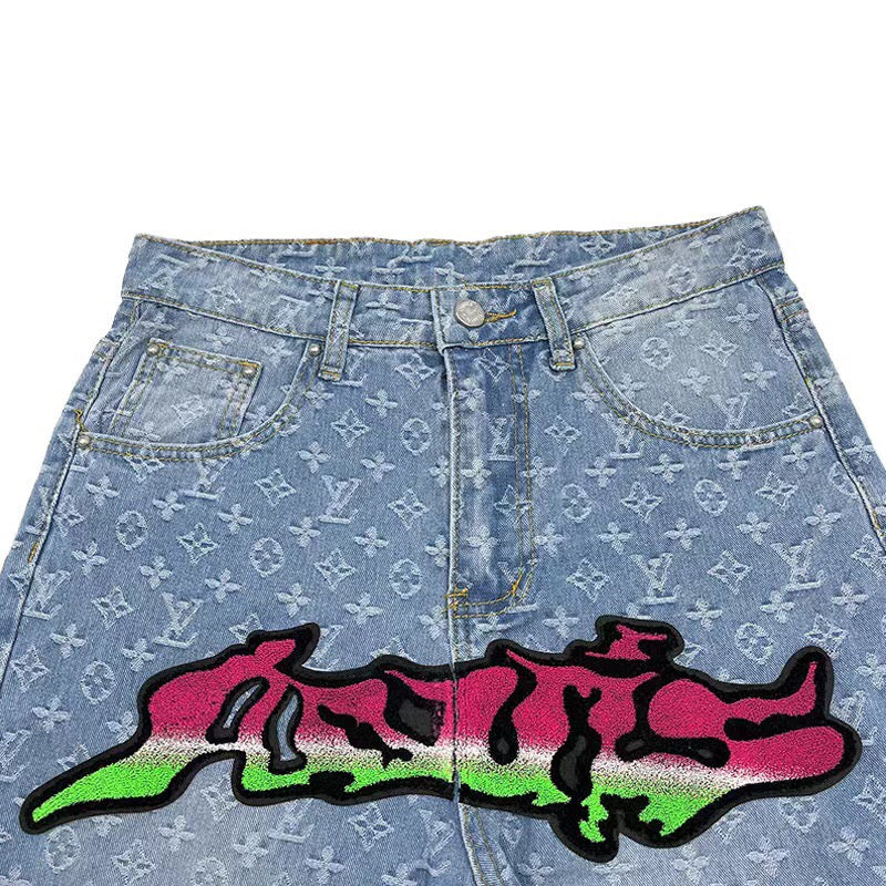 Buy Louis Vuitton LOUISVUITTON Size: 31 Inch 22AW RM222M RDH HND15W  Graffiti Pocket Wide Baggy Denim Pants from Japan - Buy authentic Plus  exclusive items from Japan