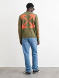 Off-White Diag Arrows Knit Sweater Black Red