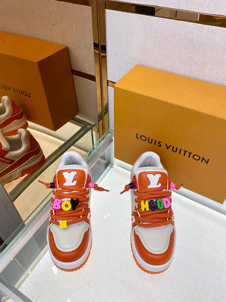Louis Vuitton Trainer Maxi Orange White