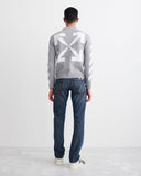 Off-White Diag Arrows Knit Sweater Black Light Grey / White
