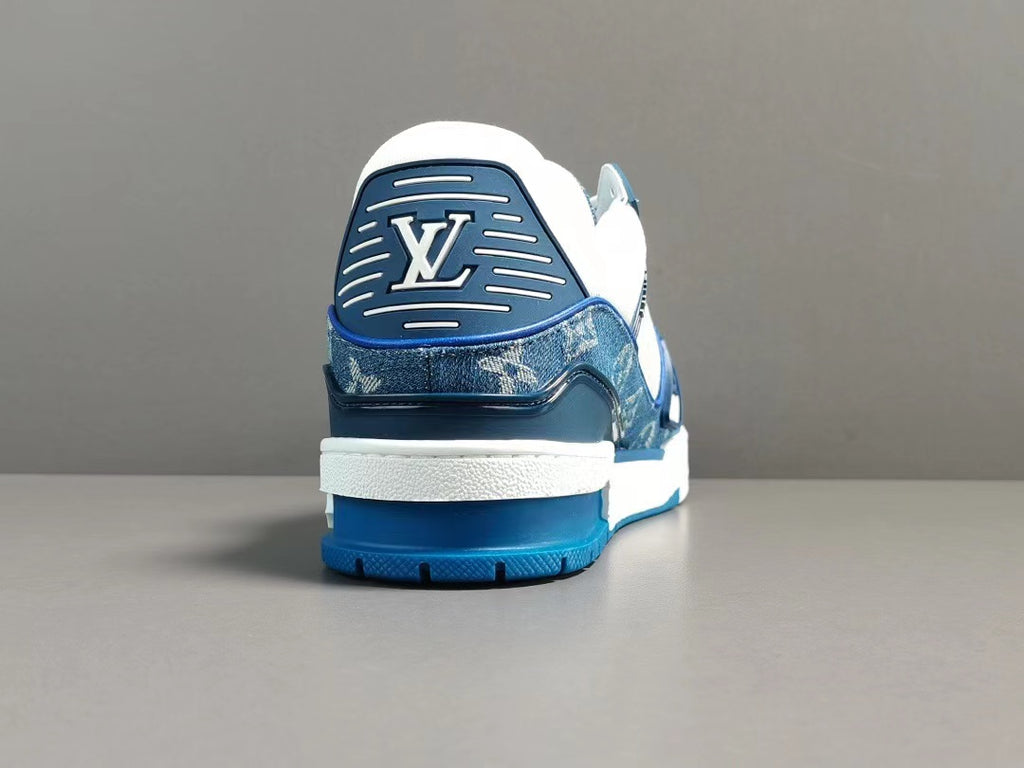 ArtStation - Louis Vuitton LV Trainer Monogram Denim White Blue