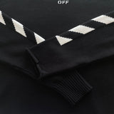 Off-White Diag Arrows Knit Sweater Black Light Gray / White
