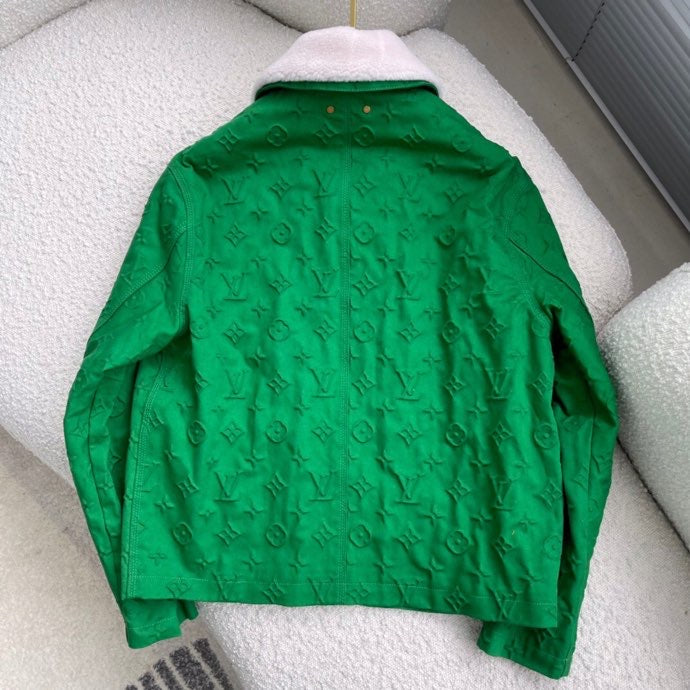 Louis Vuitton Monogram Workwear Denim Jacket Green for Men