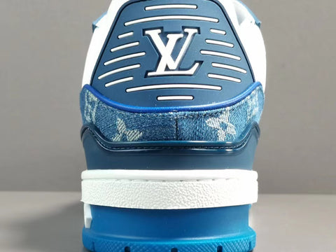 Louis Vuitton LV Trainer Monogram Denim White Blue - Zeonstore - Global  Delivery