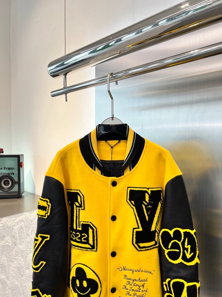 vuitton leather embroidered varsity