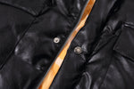 BAPE Puff Leather Jacket Black