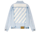 Off-White Diag Stripe Denim Jacket Blue/White