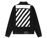 Off-White Diag Stripe Denim Jacket Black
