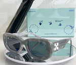 Off-White Carrara 50MM Oval Sunglasses Gray