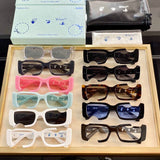 Off-White Cady Acetate 142mm Rectangular Sunglasses Transparent