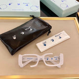 Off-White Cady Acetate 142mm Rectangular Sunglasses Transparent