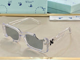 Off-White Cady Acetate 142mm Rectangular Sunglasses Havana