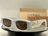 Palm Angels Angel Rectangle Frame Sunglasses Gray