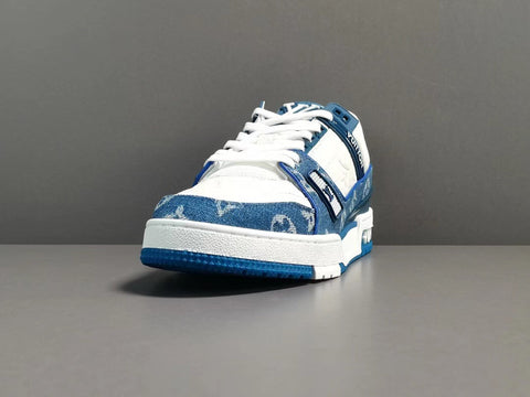 Louis Vuitton LV Trainer Monogram Denim White Blue – Tenisshop.la