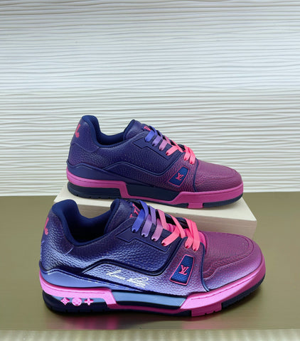 Louis Vuitton, Shoes, Louis Vuitton Purple Pink Fade Trainer Pink Ombre