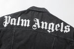 Palm Angels Washed Denim Trucker Jacket 'Grey'
